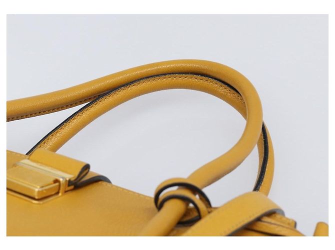 Borsa a mano Miu Miu in pelle 2way Giallo Tono Oro Auth bs37269A - vista 14