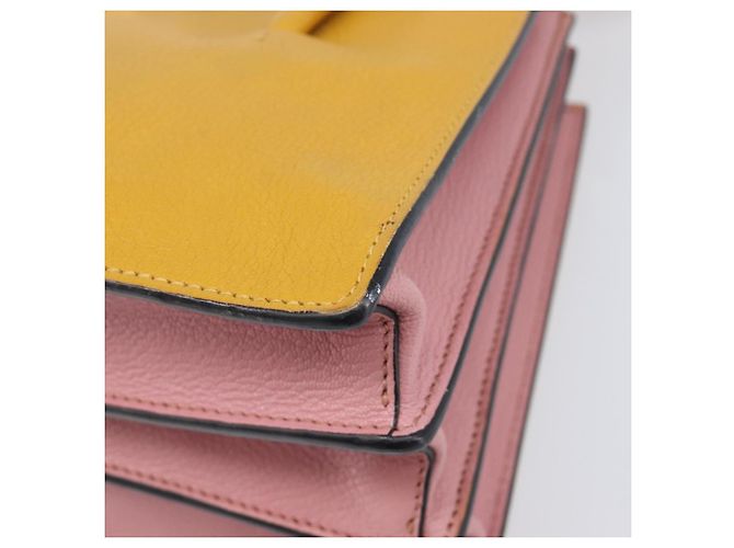 Borsa a mano Miu Miu in pelle 2way Giallo Tono Oro Auth bs37269A - vista 16