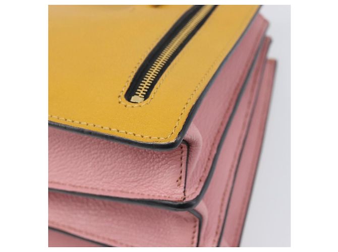 Borsa a mano Miu Miu in pelle 2way Giallo Tono Oro Auth bs37269A - vista 18