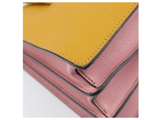 Borsa a mano Miu Miu in pelle 2way Giallo Tono Oro Auth bs37269A - vista 19