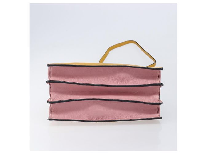 Borsa a mano Miu Miu in pelle 2way Giallo Tono Oro Auth bs37269A - vista 5