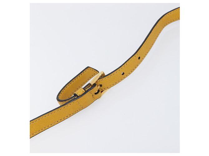 Borsa a mano Miu Miu in pelle 2way Giallo Tono Oro Auth bs37269A - vista 9