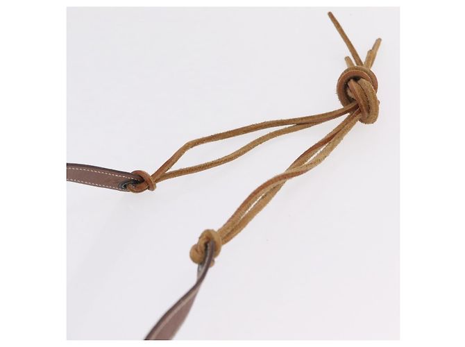 Hermès HERMES Pochette Green Leather Brown Auth ka6393 Braun - Ansicht 14