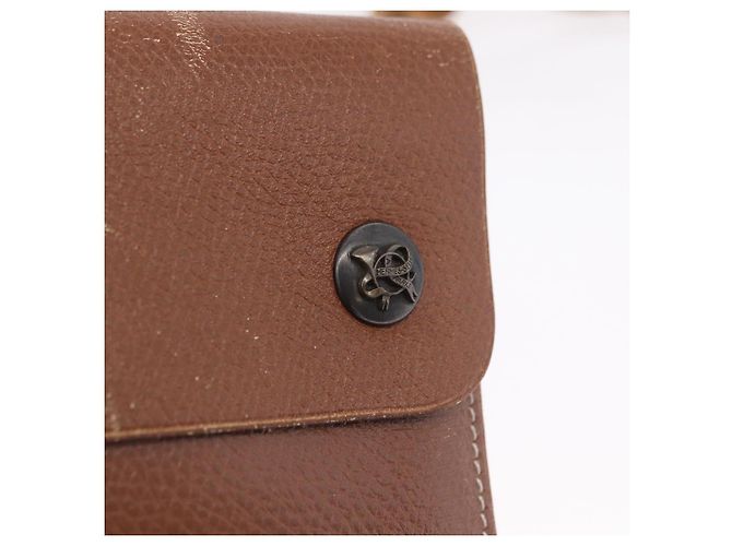 Hermès HERMES Pochette Green Leather Brown Auth ka6393 Braun - Ansicht 20