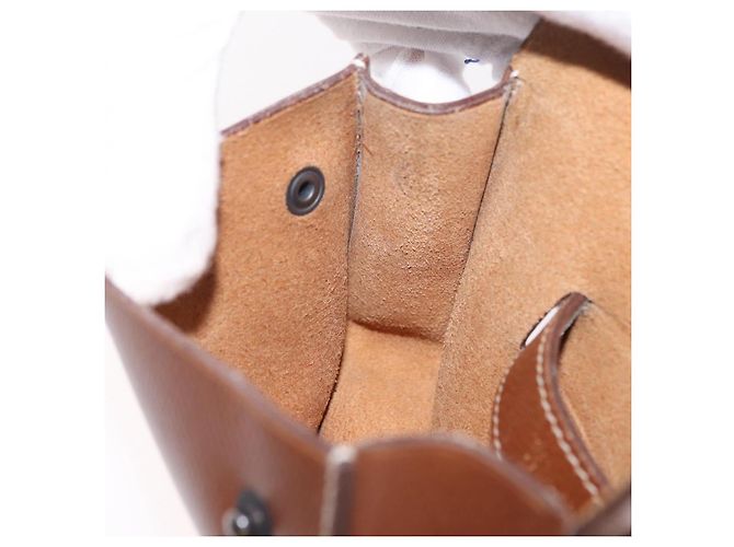 Hermès HERMES Pochette Green Leather Brown Auth ka6393 Braun - Ansicht 25