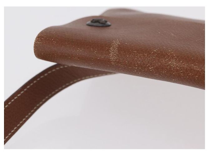 Hermès HERMES Pochette Green Leather Brown Auth ka6393 Braun - Ansicht 9