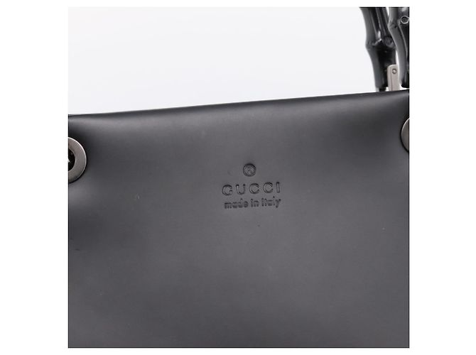 Borsa a mano GUCCI Bamboo in pelle 2way Nera Argento 002 1016 Auth BA16192 Nero - vista 18