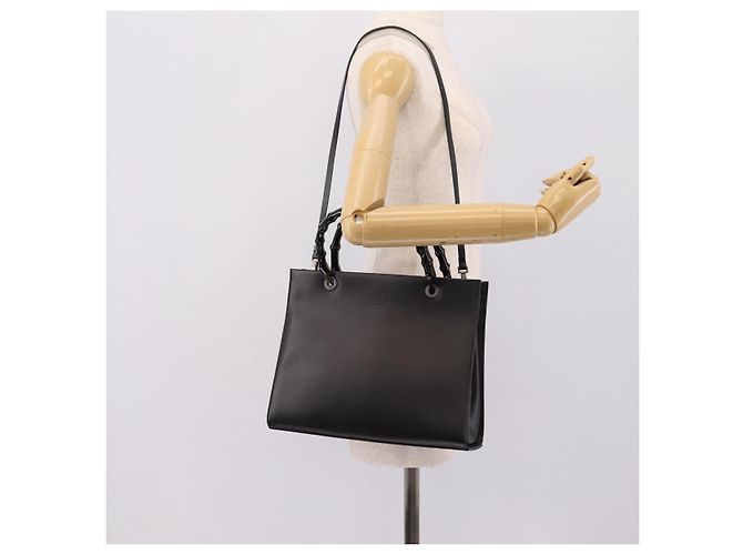 Borsa a mano GUCCI Bamboo in pelle 2way Nera Argento 002 1016 Auth BA16192 Nero - vista 27