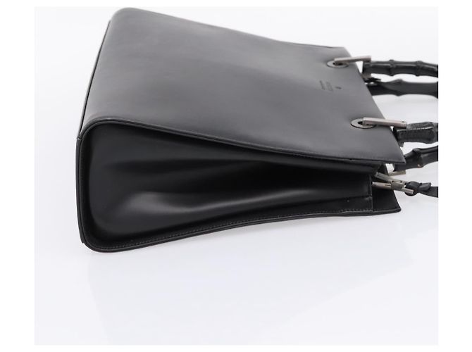 Borsa a mano GUCCI Bamboo in pelle 2way Nera Argento 002 1016 Auth BA16192 Nero - vista 4