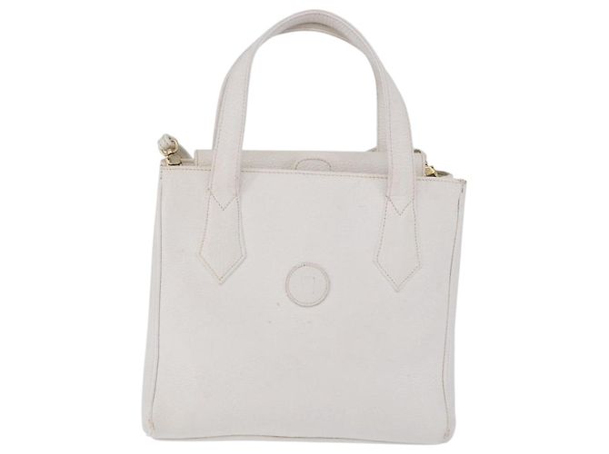 FENDI Handtasche aus Leder 2way White Gold Auth 200680 Weiß Golden - Ansicht 13