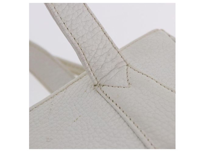 FENDI Handtasche aus Leder 2way White Gold Auth 200680 Weiß Golden - Ansicht 17