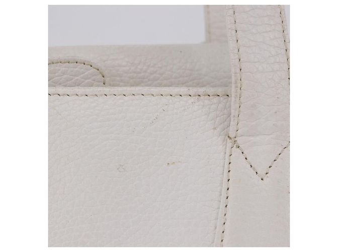 FENDI Handtasche aus Leder 2way White Gold Auth 200680 Weiß Golden - Ansicht 2