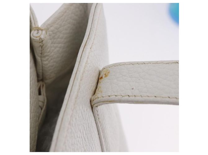 FENDI Handtasche aus Leder 2way White Gold Auth 200680 Weiß Golden - Ansicht 20