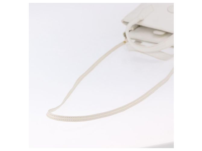 FENDI Handtasche aus Leder 2way White Gold Auth 200680 Weiß Golden - Ansicht 21