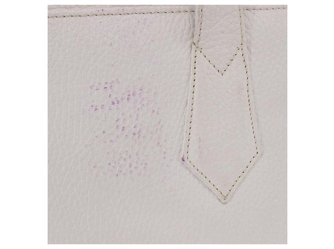 FENDI Handtasche aus Leder 2way White Gold Auth 200680 Weiß Golden - Ansicht 5