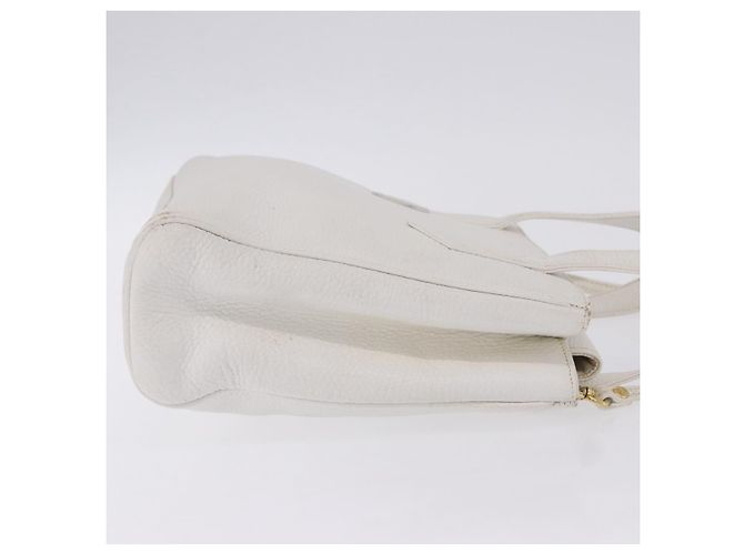 FENDI Handtasche aus Leder 2way White Gold Auth 200680 Weiß Golden - Ansicht 6
