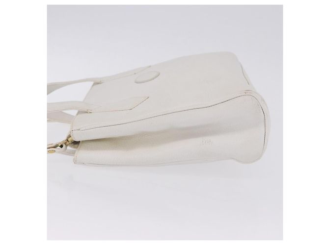 FENDI Handtasche aus Leder 2way White Gold Auth 200680 Weiß Golden - Ansicht 7