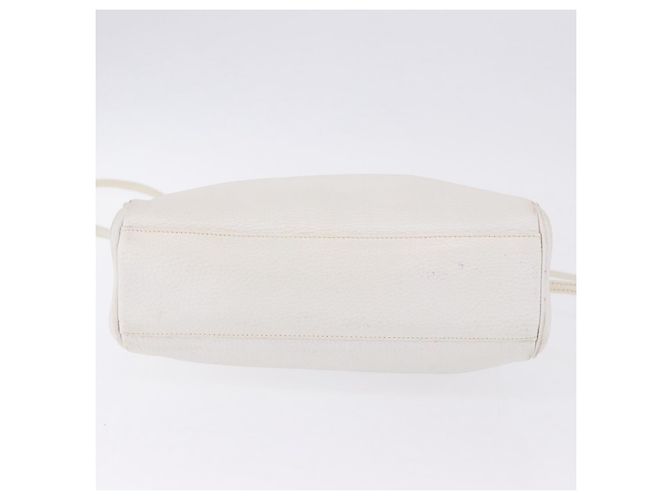 FENDI Handtasche aus Leder 2way White Gold Auth 200680 Weiß Golden - Ansicht 8