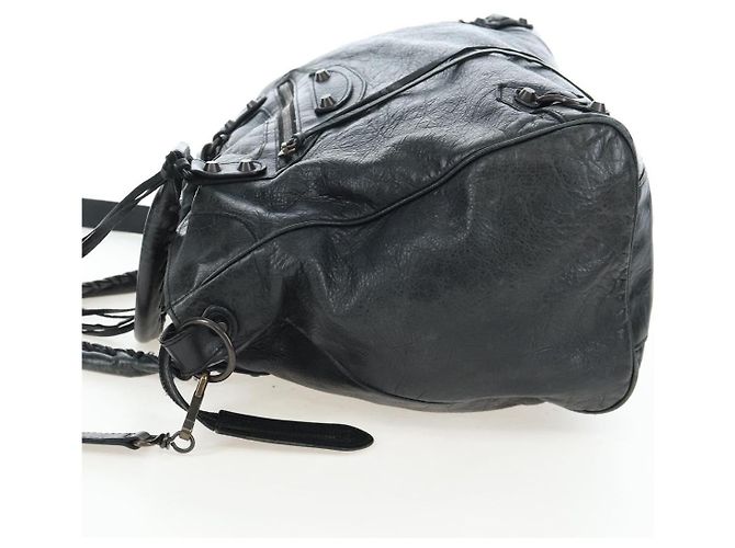 Borsa BALENCIAGA Classic Vero in pelle 2way Nera 235216 Auth BA15797V Nero - vista 3