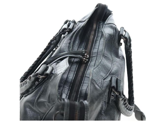 Borsa BALENCIAGA Classic Vero in pelle 2way Nera 235216 Auth BA15797V Nero - vista 7