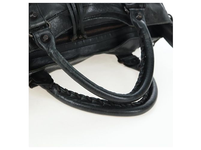 Borsa BALENCIAGA Classic Vero in pelle 2way Nera 235216 Auth BA15797V Nero - vista 8