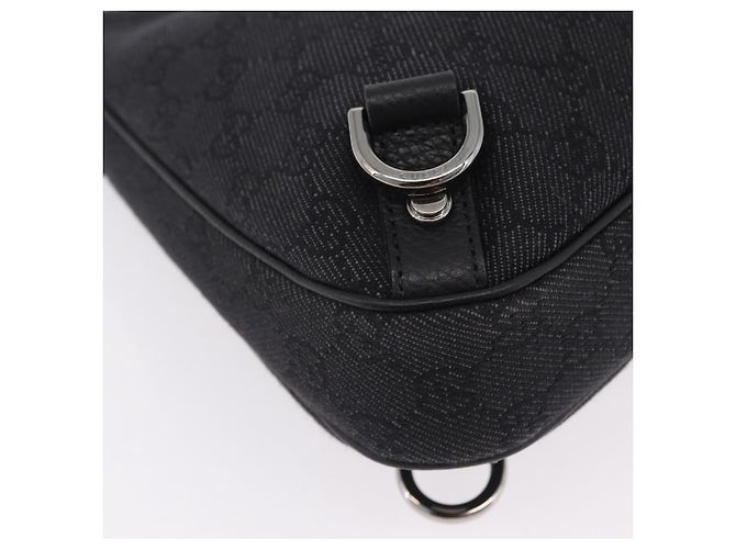Borsa a mano GUCCI GG Canvas Outlet Nero Argento 268637 Auth ar14296V - vista 14