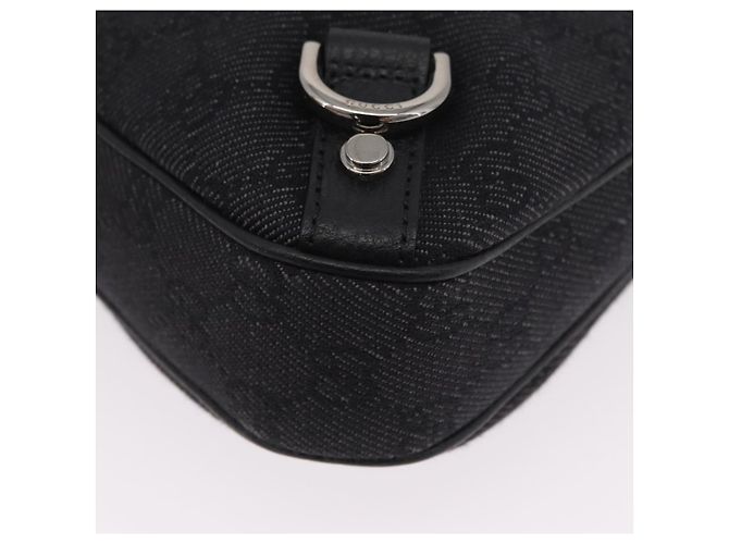 Borsa a mano GUCCI GG Canvas Outlet Nero Argento 268637 Auth ar14296V - vista 15