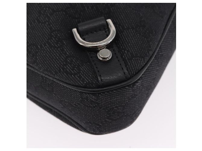 Borsa a mano GUCCI GG Canvas Outlet Nero Argento 268637 Auth ar14296V - vista 16