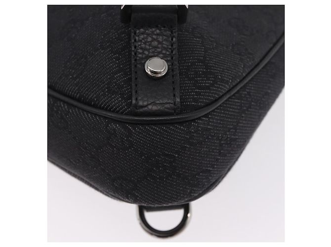 Borsa a mano GUCCI GG Canvas Outlet Nero Argento 268637 Auth ar14296V - vista 17