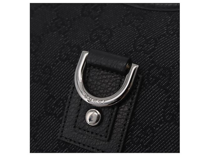 Borsa a mano GUCCI GG Canvas Outlet Nero Argento 268637 Auth ar14296V - vista 18