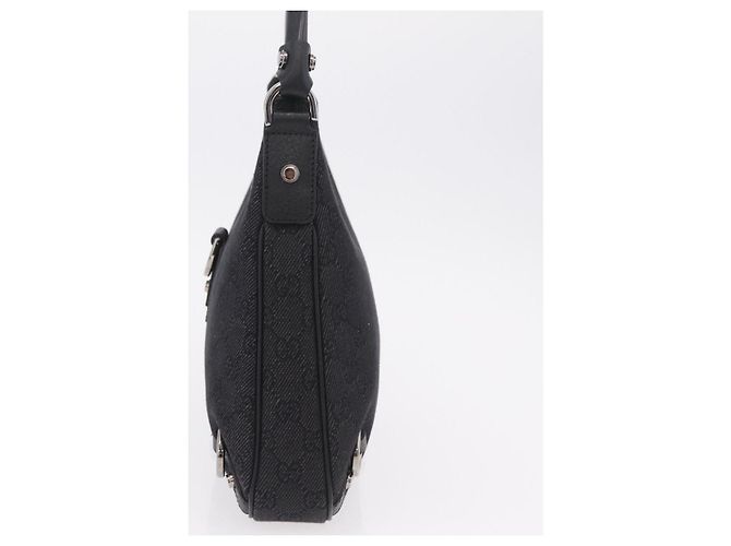 Borsa a mano GUCCI GG Canvas Outlet Nero Argento 268637 Auth ar14296V - vista 3