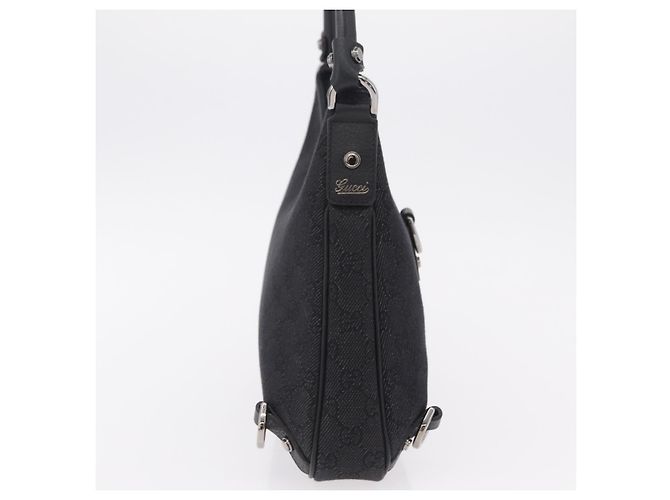 Borsa a mano GUCCI GG Canvas Outlet Nero Argento 268637 Auth ar14296V - vista 4