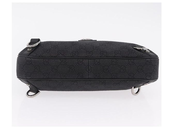 Borsa a mano GUCCI GG Canvas Outlet Nero Argento 268637 Auth ar14296V - vista 5