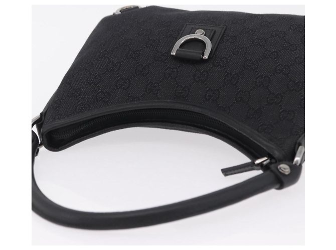 Borsa a mano GUCCI GG Canvas Outlet Nero Argento 268637 Auth ar14296V - vista 6