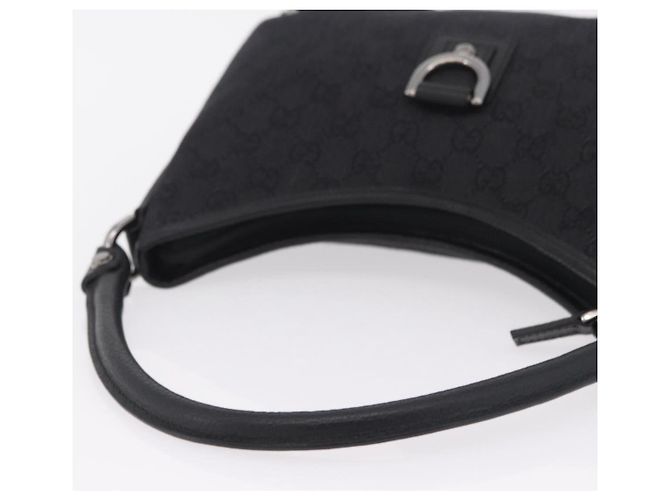 Borsa a mano GUCCI GG Canvas Outlet Nero Argento 268637 Auth ar14296V - vista 7