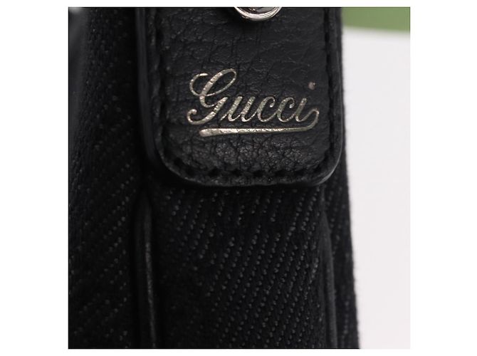 Borsa a mano GUCCI GG Canvas Outlet Nero Argento 268637 Auth ar14296V - vista 9