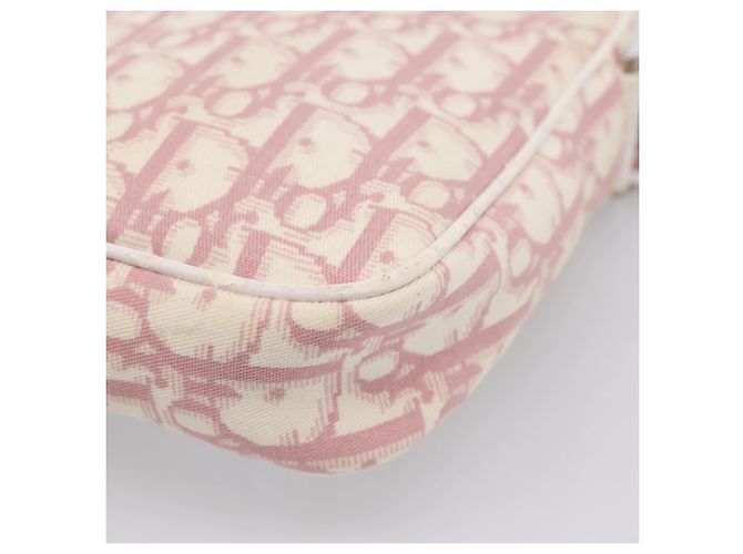 Bolsa de Ombro Christian Dior Trotter PVC Rosa Prata Auth mr2945 - vista 17