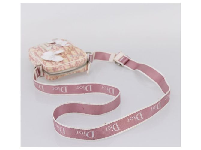 Bolsa de Ombro Christian Dior Trotter PVC Rosa Prata Auth mr2945 - vista 7