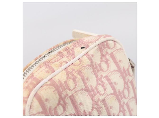Bolsa de Ombro Christian Dior Trotter PVC Rosa Prata Auth mr2945 - vista 9
