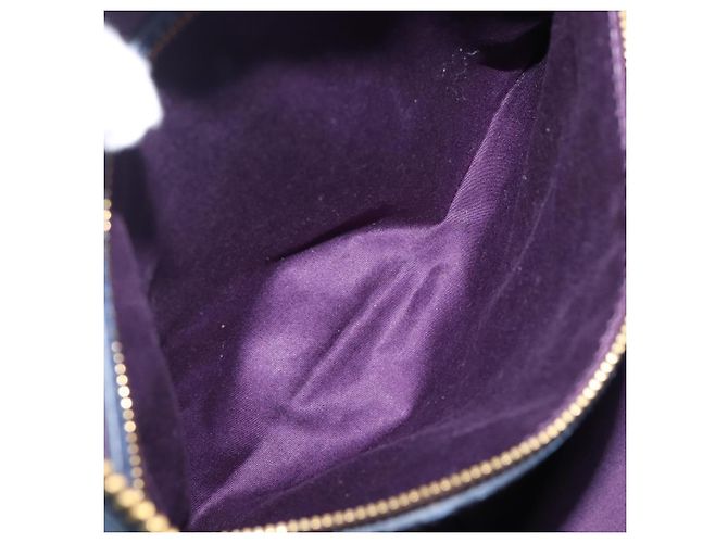 Borsa a mano Miu Miu Vitellolux 2way Navy Gold Auth 206095M D'oro Blu navy - vista 27