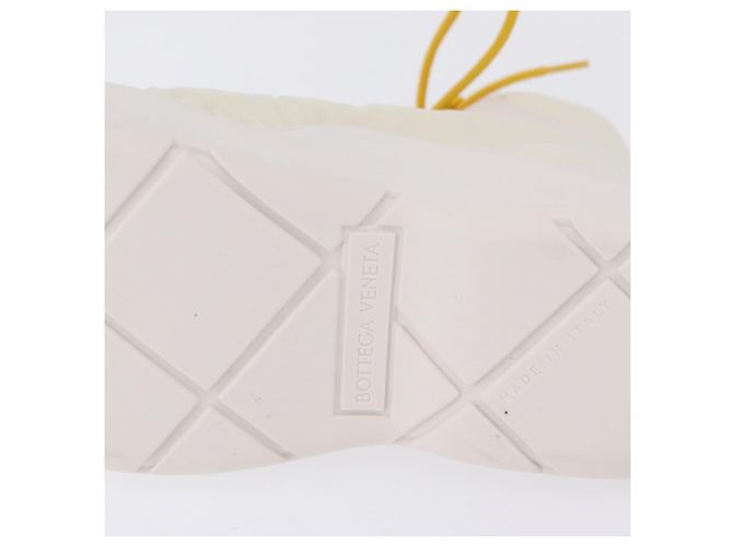 BOTTEGA VENETA Paddle Bomber Boule Shoes Nylon 36 Ivory Auth 203702M Cream - view 10