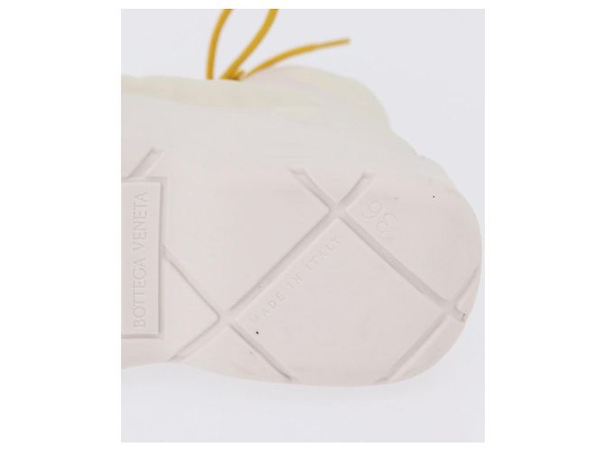 BOTTEGA VENETA Paddle Bomber Boule Shoes Nylon 36 Ivory Auth 203702M Cream - view 11