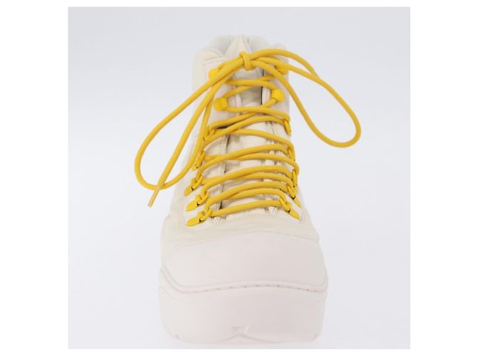 BOTTEGA VENETA Paddle Bomber Boule Shoes Nylon 36 Ivory Auth 203702M Cream - view 13