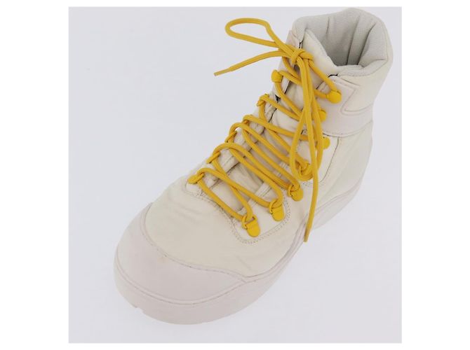 BOTTEGA VENETA Paddle Bomber Boule Shoes Nylon 36 Ivory Auth 203702M Cream - view 29