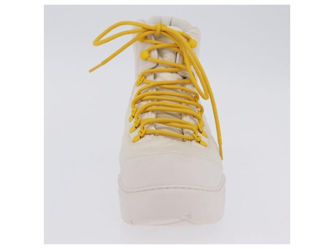 BOTTEGA VENETA Paddle Bomber Boule Shoes Nylon 36 Ivory Auth 203702M Cream - view 34