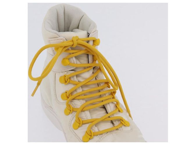 BOTTEGA VENETA Paddle Bomber Boule Shoes Nylon 36 Ivory Auth 203702M Cream - view 36