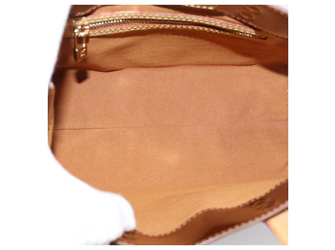LOUIS VUITTON Monogram Vernis Reade PM Hand Bag Bronze M91146 LV Auth gh2341V Bronzo - vista 10