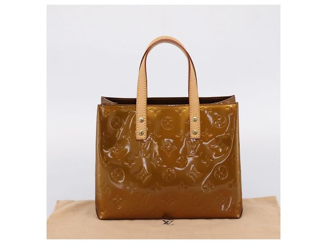 LOUIS VUITTON Monogram Vernis Reade PM Hand Bag Bronze M91146 LV Auth gh2341V Bronzo - vista 12
