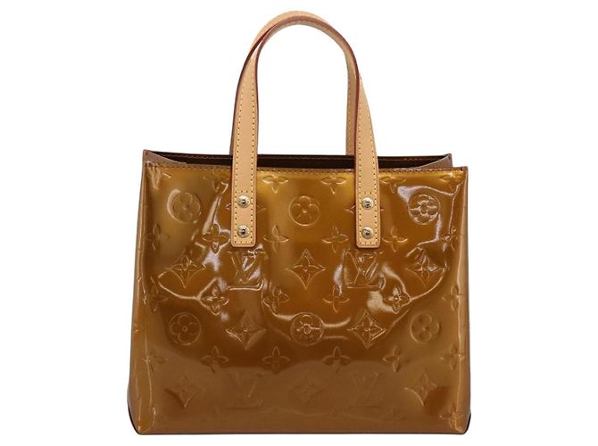 LOUIS VUITTON Monogram Vernis Reade PM Hand Bag Bronze M91146 LV Auth gh2341V Bronzo - vista 13