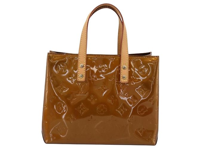 LOUIS VUITTON Monogram Vernis Reade PM Hand Bag Bronze M91146 LV Auth gh2341V Bronzo - vista 2